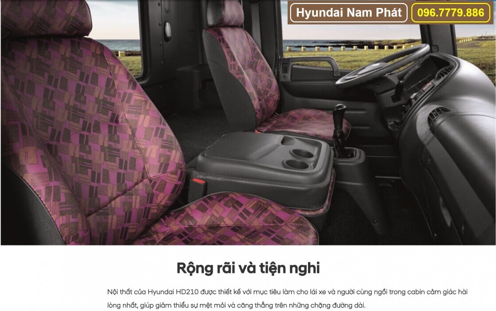 nội thất hyundai hd210